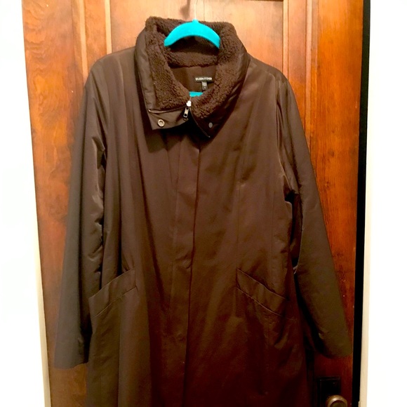 Eileen Fisher fleece-lined overcoat - Picture 1 of 3